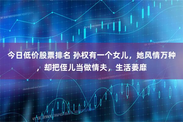 今日低价股票排名 孙权有一个女儿，她风情万种，却把侄儿当做情夫，生活萎靡